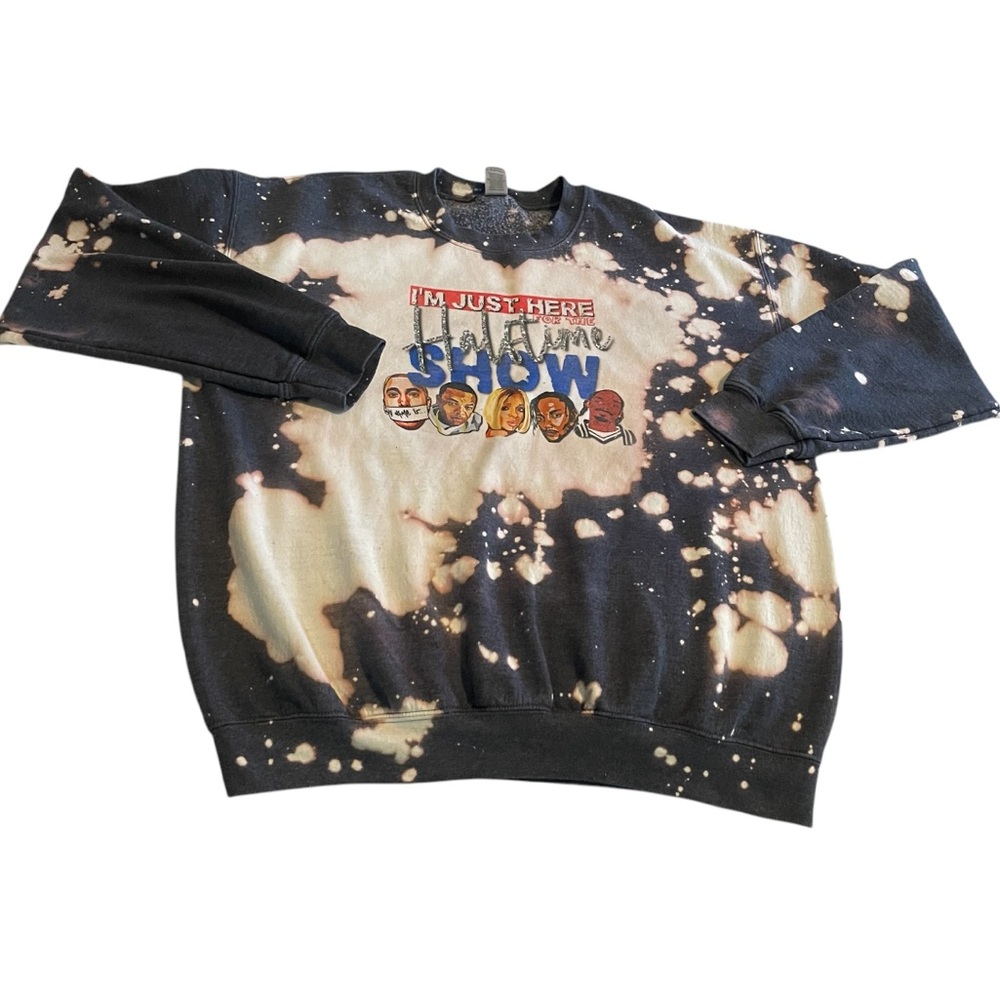 Halftime Show Sweater Men Large Gray Tie Dye Pullover Sweatshirt‎ Snoop Dog Gym